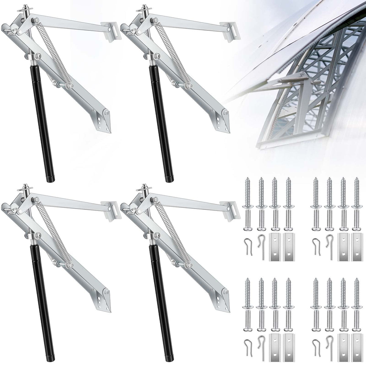 Amylove dual spring vent opener assembly for reliable greenhouse airflow.