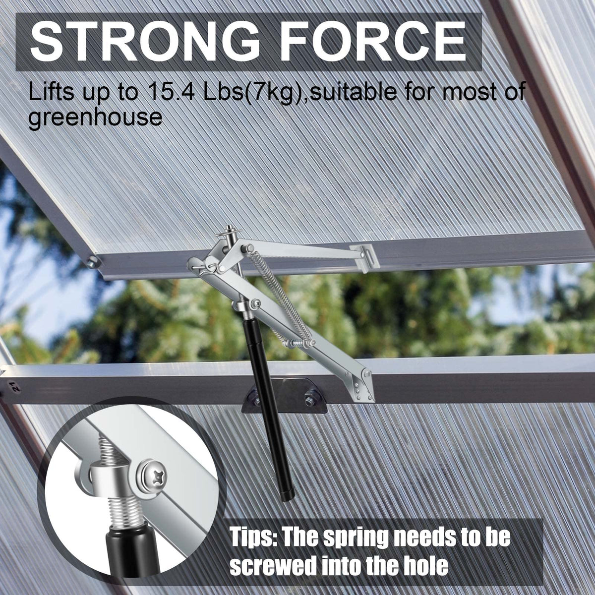 Amylove wind-resistant venting design suits exposed greenhouse locations.