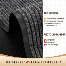 Amyracel front door mat easy-clean surface wipes clean quickly.