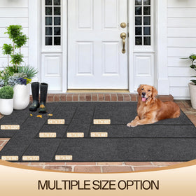 Amyracel front door mat non-slip backing keeps mat securely in place.