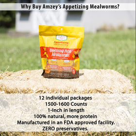 Ozone preserved Amzey Fresh Mealworms with no preservatives