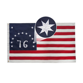 AMZFLAG Bennington flag 3x5 outdoor waving in breeze for porch display