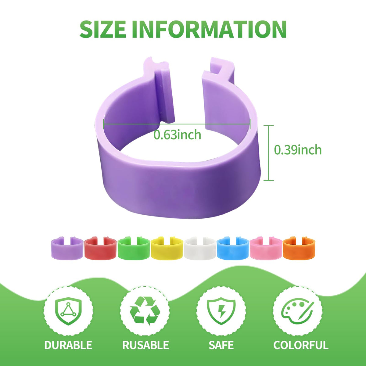Amzlysdok snap-on poultry band application shown for easy, stress-free fitting.