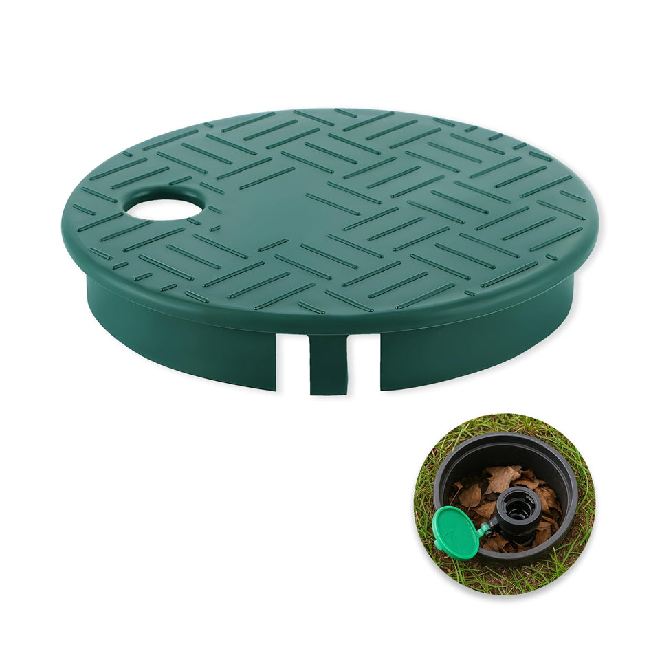 Amzlysdok sprinkler valve cover on a lawn protects valves from debris and weather.