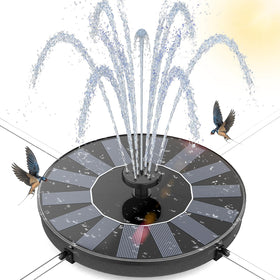AMZtime 1.4W solar panel powers fountain in bright sun