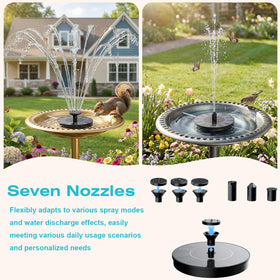 AMZtime outdoor garden display with solar powered water feature