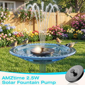 AMZtime fountain height adjustment demonstrates tool-free 15–27 inch range