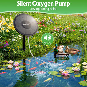 AMZtime solar pond aerator one-click operation simplifies switching modes