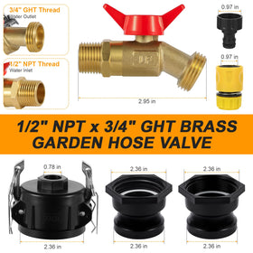 Ana Ark IBC Tote Tote Adapter 2in fine-thread end fits standard fittings