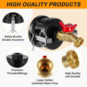 Ana Ark brass and polyethylene build resists corrosion for long-term garden use