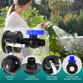 Ana Ark IBC tote hose adapter full bore valve in operation.