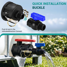 Ana Ark IBC tote hose adapter leak-proof seals close-up.