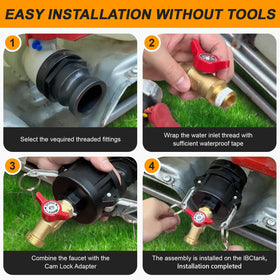 Ana Ark IBC Tote Hose Adapter shows leak-proof silicone gasket for reliable transfers