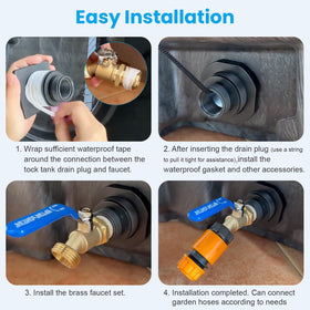 Ana Ark compatible Rubbermaid tanks drain plug in action for drainage.