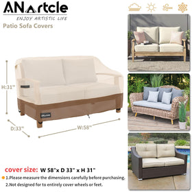 ANartcle Loveseat Cover close-up shows laminated undercoating