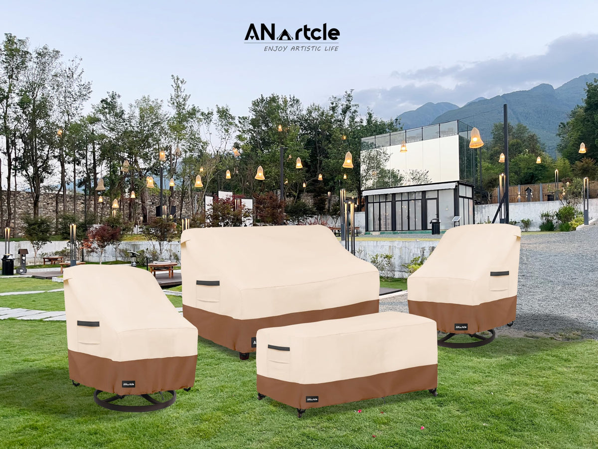 ANartcle Loveseat Cover padded handles for easy fitting