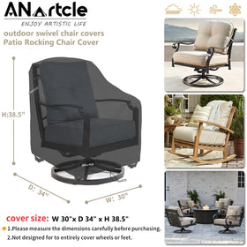 ANartcle cover features 1-click-close straps for secure positioning on windy days.