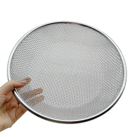 Anbadum 12-inch sieve with 1/4-inch mesh for soil and sand.