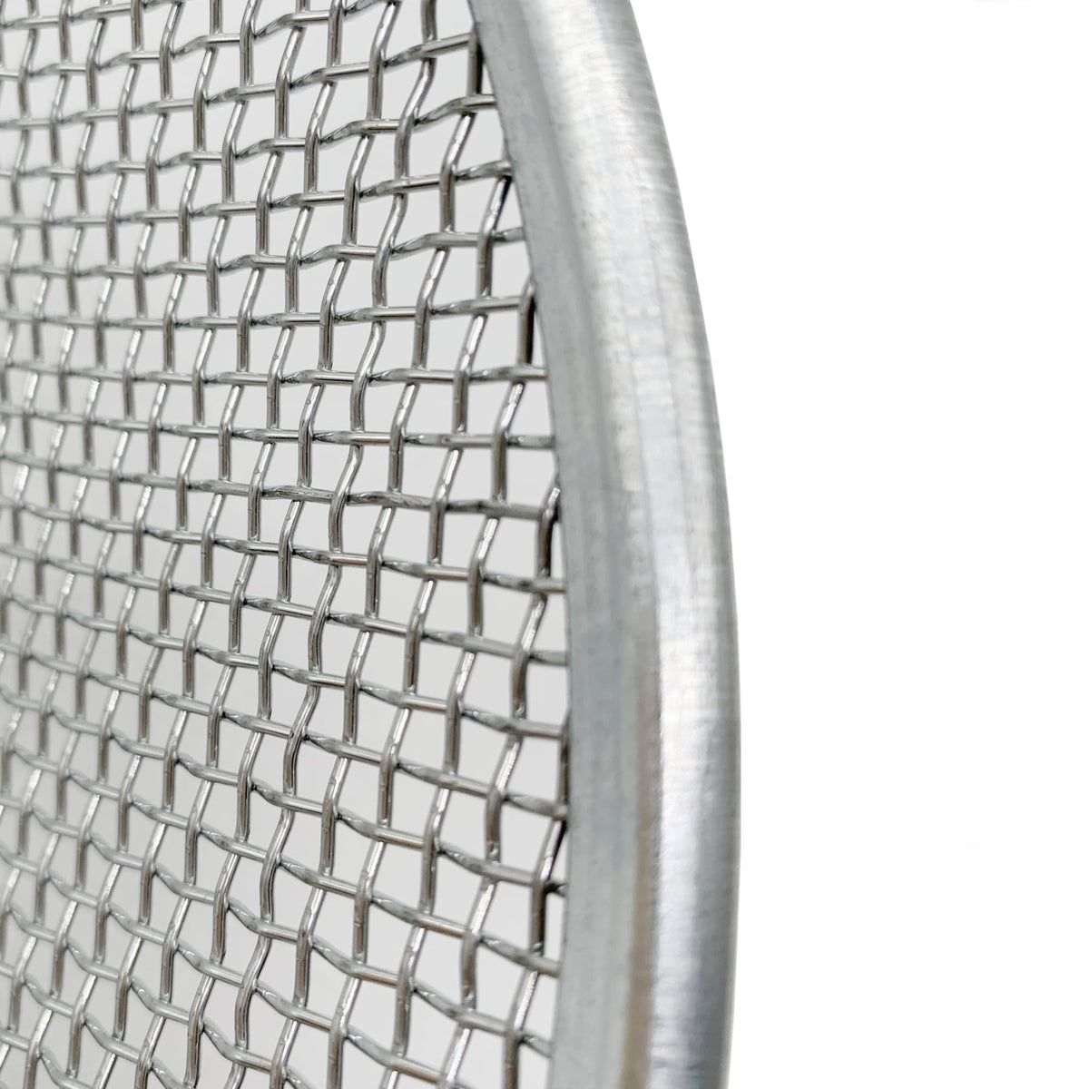 Anbadum 12-inch sieve with 3/8-inch mesh for coarser debris.