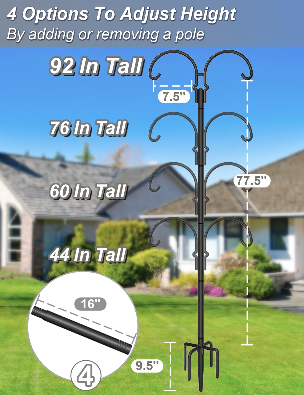 AnBaiMei five-prong base delivers ground stability in windy gardens.