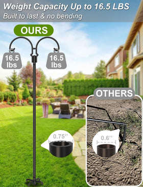 AnBaiMei bird feeder and lantern hanging ready on sturdy stand