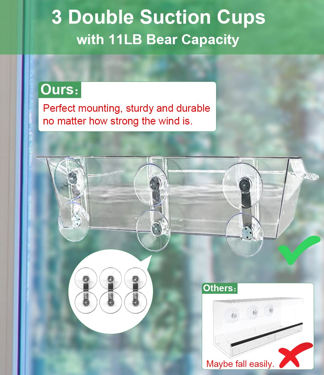 Removable stake enables easy cleaning and refilling of the tray.