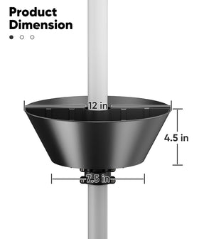 AnBaiMei wrap-around planter around umbrella pole showing adjustable fit