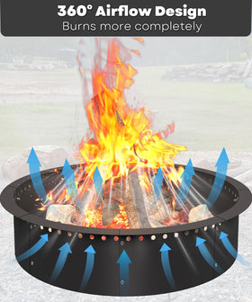 AnBaiMei fire pit ring assembly panels view demonstrates quick, tool-friendly setup.
