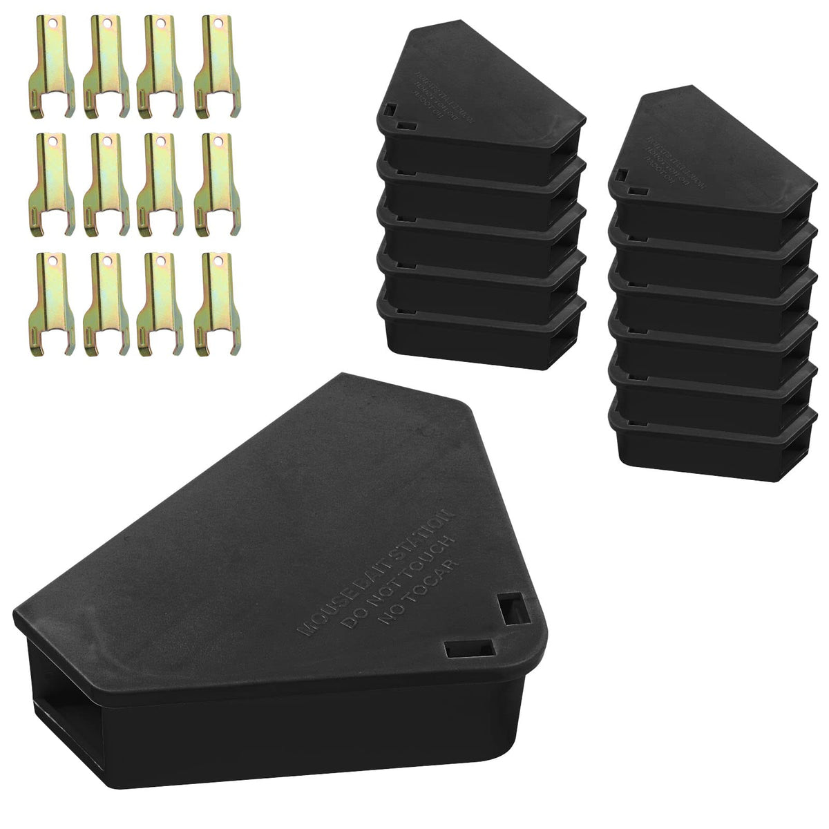 Anblak mouse station 12 pack in black ready to guard homes.