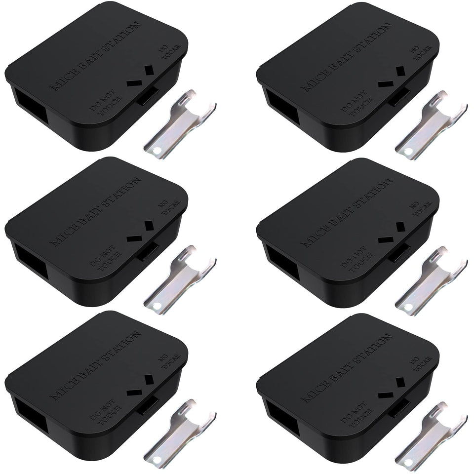 Anblak mouse station 6-pack for versatile indoor outdoor protection.
