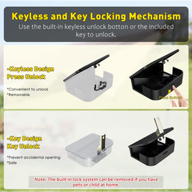 Anblak mouse station sturdy-abs-material withstands weather conditions.