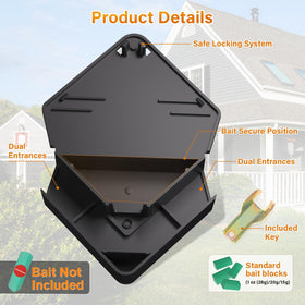 Anblak mouse-station weatherproof works indoors and outdoors.