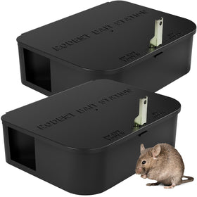 Anblak rat station box with key for secure outdoor placement