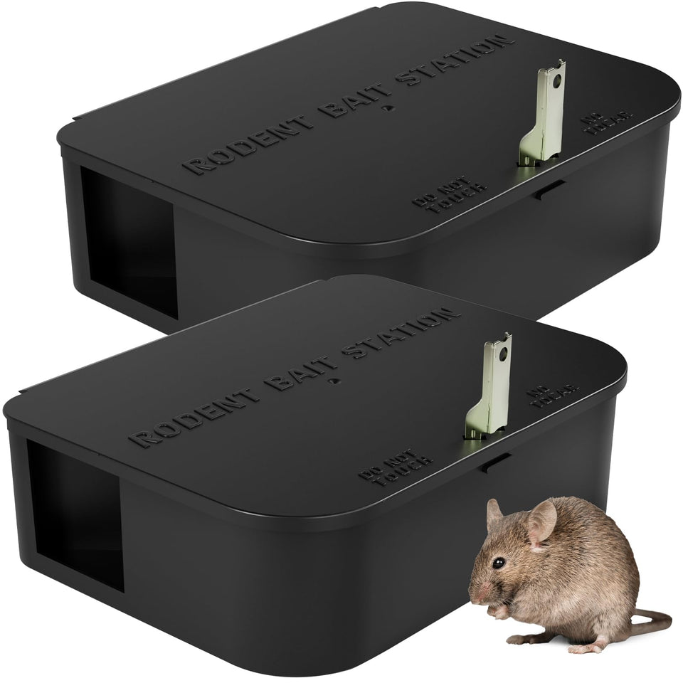 Anblak rat station box with key for secure outdoor placement