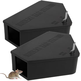 Anblak rat station box with keys for secure rodent control in a home.