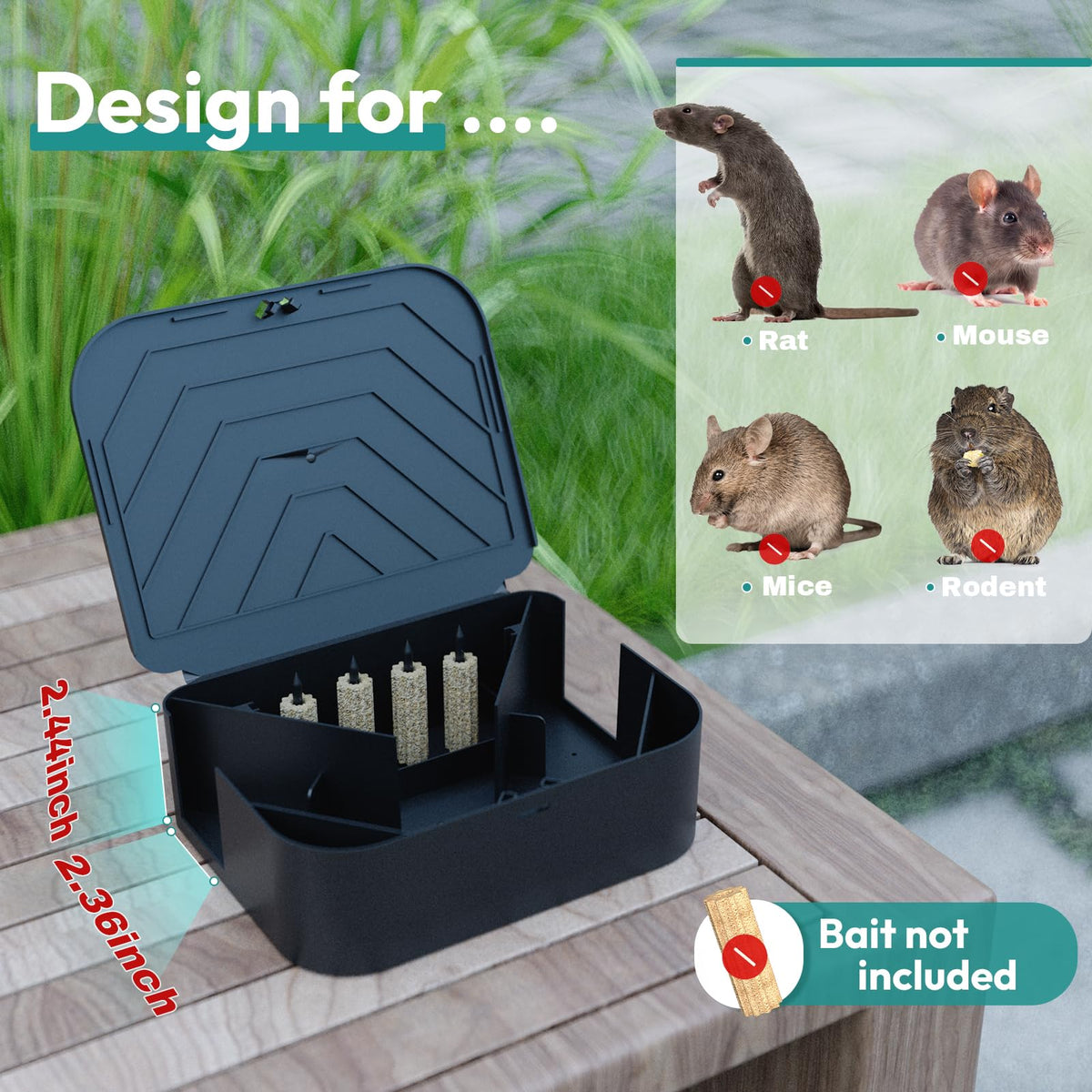 Anblak rat station box outdoor use with weather-ready construction