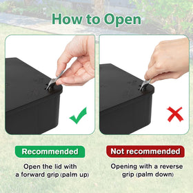 Anblak durable-plastic rat station withstands weather and daily use.