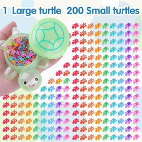 Anboor glow-in-the-dark mini turtles illuminate dollhouse scenes after dusk.