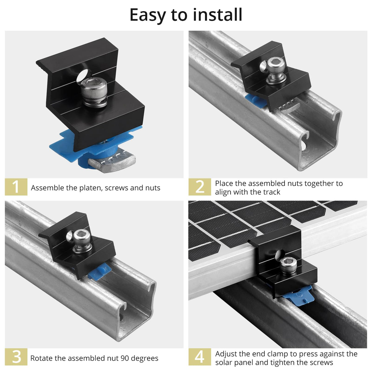 Anbte accessories included aid complete solar panel mounting