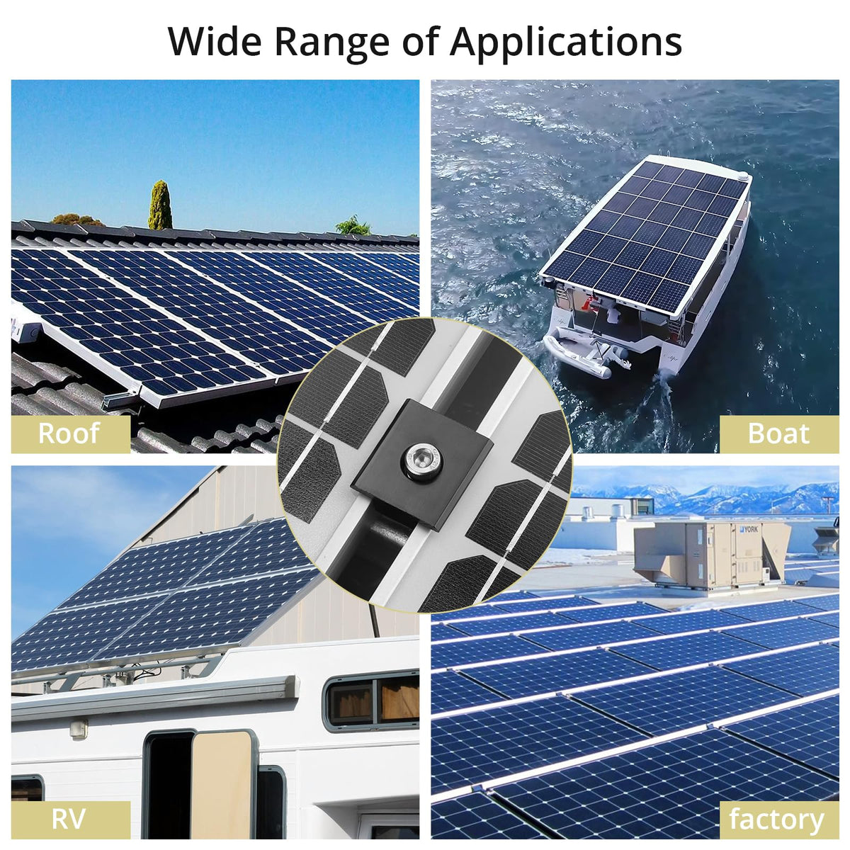 Anbte aluminum alloy construction offers corrosion and weather resistance.