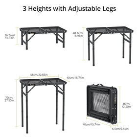 Anbte aluminum camping table is lightweight yet sturdy for travel