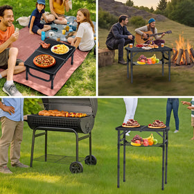 Anbte folding table with waterproof top; durable in wet conditions