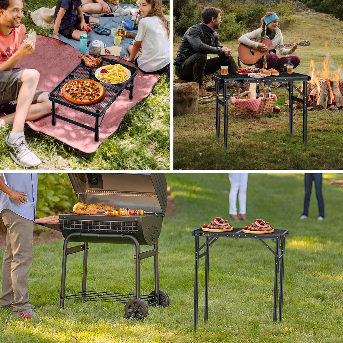 Anbte multi-use outdoor table for camping BBQ or fishing