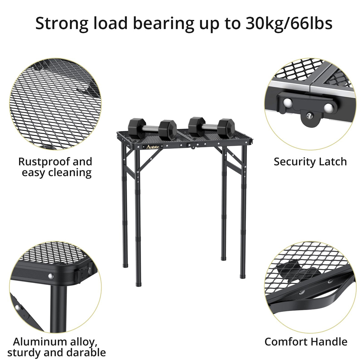 Anbte stable U-shaped frame keeps the surface level
