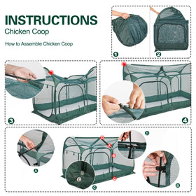 ANC POP outdoor pet pen for chickens and rabbits in the yard.