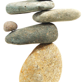 Ancient Graffiti eight-stone cairn on-patio fits small spaces