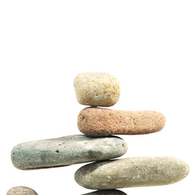 Ancient Graffiti eight-stone cairn side-view captures vertical balance