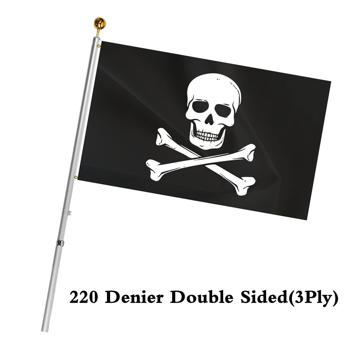 ANCONINE pirate flag copper rings resist rust for reliable outdoor mounting.