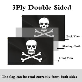 ANCONINE pirate flag detailed stitching highlights durability for long-term use.