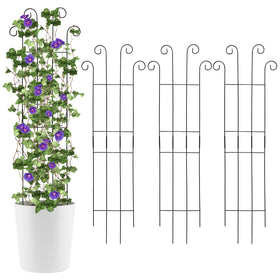 ANCOUUIN 4-pack 32inch wave-shape trellis for indoor and outdoor climbing plants